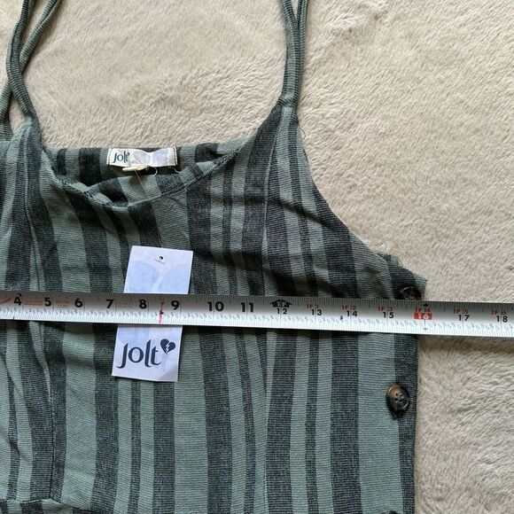 Jolt Green Striped Jumpsuit - Picture 9 of 9